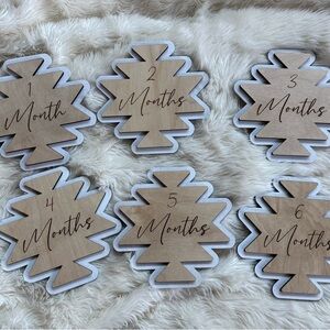 Baby Infant Milestone Markers Set 12 months Aztec Western